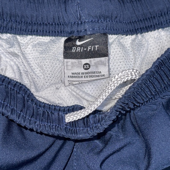 Nike Women's Dark Blue and White Athletic Shorts - Picture 3 of 3